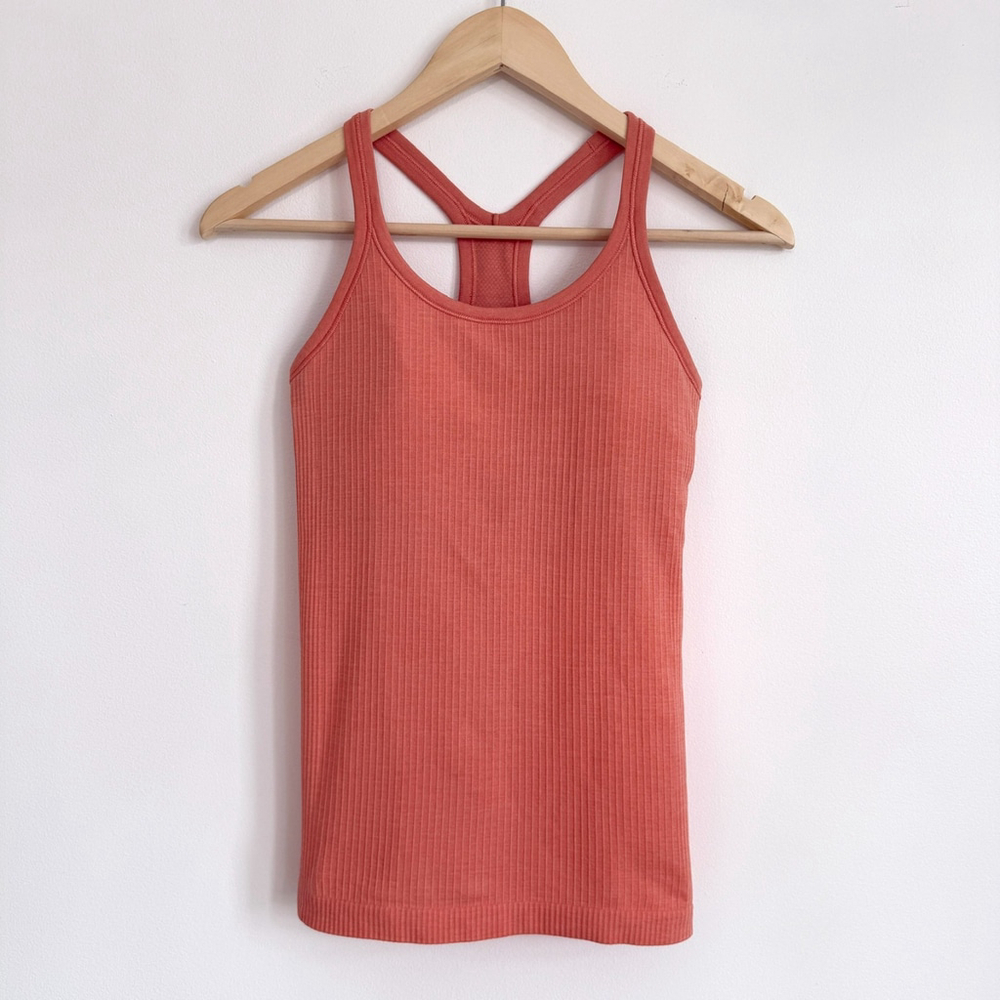Lululemon Ebb to Street Tank II Pink Savannah Size 4 Ribbed Racerback Yoga